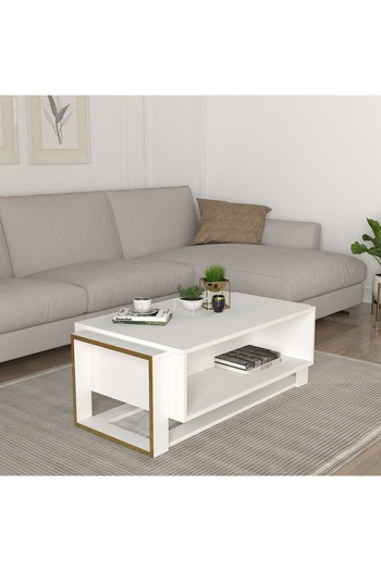 UnicUtil Luxury Edition coffee table, 106 x 60 x 41 cm, White