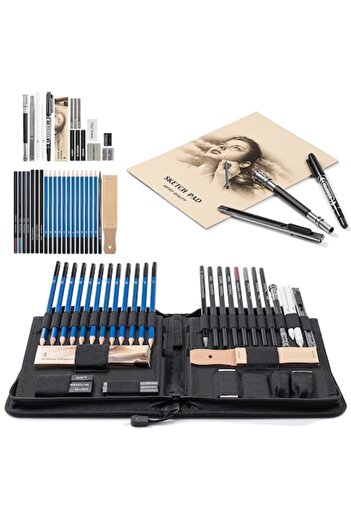 OEM Set pencils for sketching and drawing, 42 pieces, graphite, charcoal