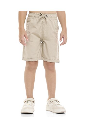 R&B Solid Shorts with Drawstring Waist