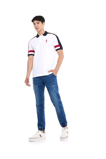 R&B Colorblock Polo T-Shirt with Short Sleeves