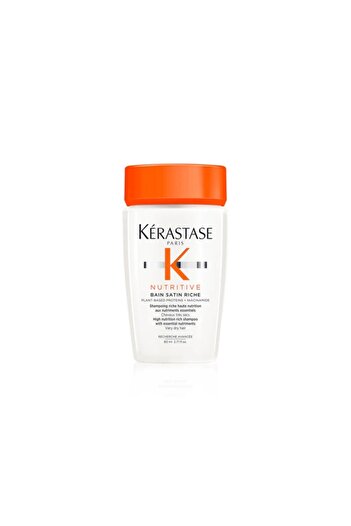 Kerastase Kérastase Nutritive Bain Satin Riche Shampoo 80ml – Travel Size Deep Nourishment for Dry Hair