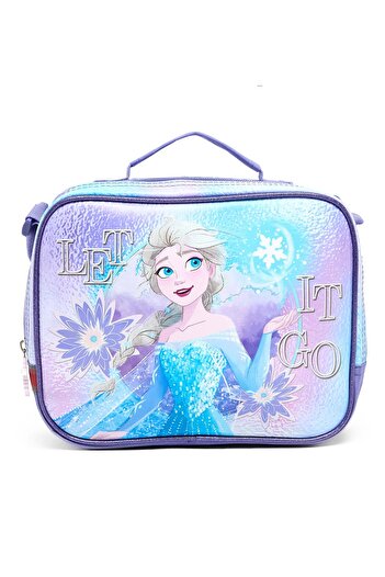 R&B Lilac Girl Frozen Print Lunch Bag