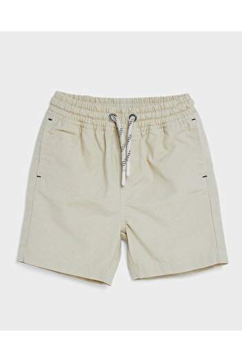 R&B Solid Shorts with Drawstring Waist