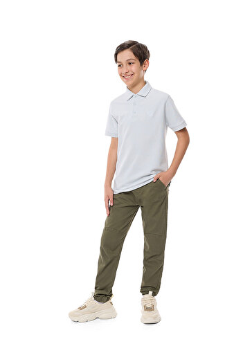 R&B Solid Jogger Pants with Drawstring Waist