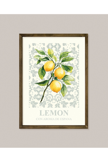 Vetro Design Spain Lemons Framed Poster