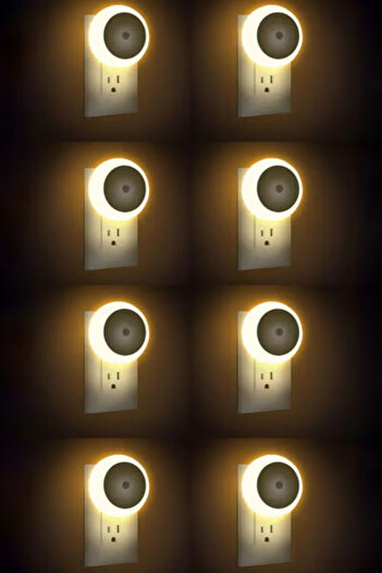 Taimi 8 Pack Nightlight Plug into Wall Night Light Sensor Led Night Light 0.5W yellow light