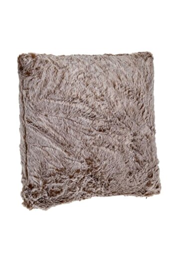 OEM Winter Decorative Pillow Faux Rabbit Fur Brown