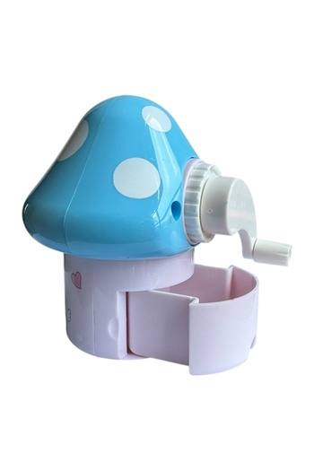 Polin Cute Mushroom Design Pencil Sharpener, 4 Colors, Polka Dots, for Kids