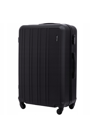 WINGS BRAND WINGS HARRIER 3-Piece Luggage Set, ABS, 4 Wheels, Black, TSA Lock