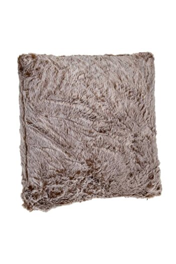 OEM Winter Decorative Pillow Faux Rabbit Fur Brown