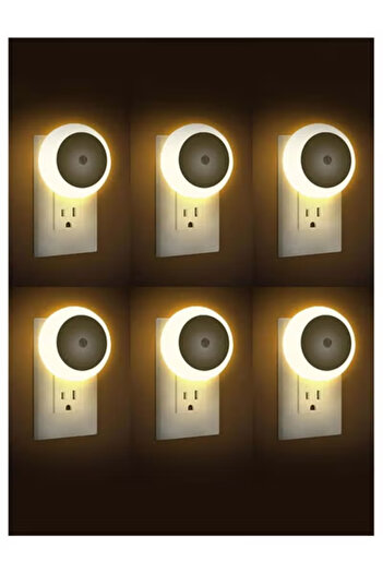 Taimi 6 Pack Nightlight Plug into Wall Night Light Sensor Led Night Light 0.5W yellow light