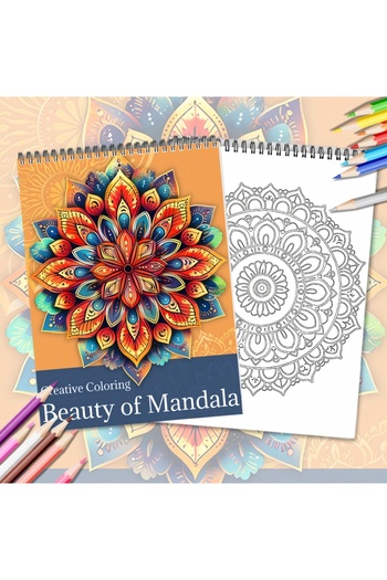 Choice GUIZEMANTUOLUO Rule Mandala Coloring Book Adult Printed Single-sided 24 Pages, Handmade Art for Adul