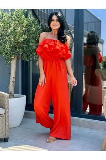 RAMONA BADESCU EXCLUSIVE Flowy jumpsuit with ruffles