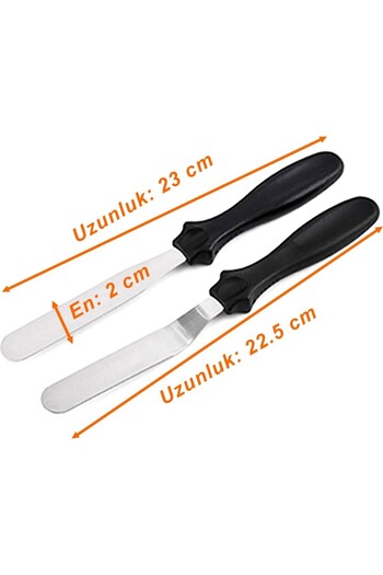 Eşya Dünyası Set of 3 Stainless Steel Cake Spatulas