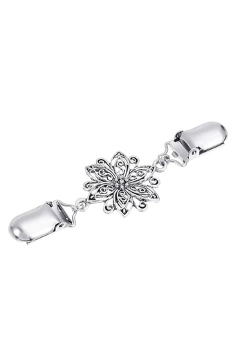 Choice 01 Vintage Dress Clips - Floral Cardigan Shawl Clips, Brooch Pins for Sweaters, Blouses & Dresses Ac