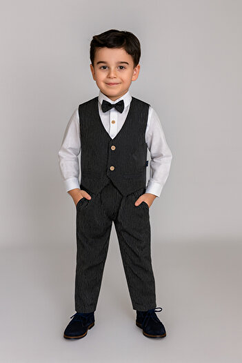 tinytrends Baby Boy & Kids Vest Striped Suit Special Day Birthday Party