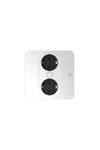 Bachmann TWIST 2 square built-in multi-socket, 2 sockets and 2m cord, matt white