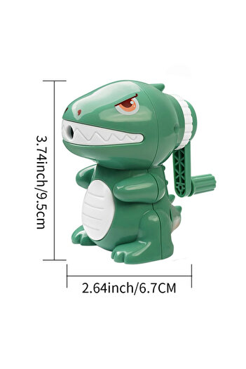 Choice J24012072 Dinosaur Pencil Sharpener Manual Cartoon Sharpener Fast Sharpening for Student Home Office