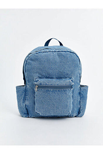 LC Waikiki Blue Women's Jean Backpack