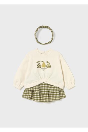 MAYORAL Baby Girl Headband Skirt Sweat Suit