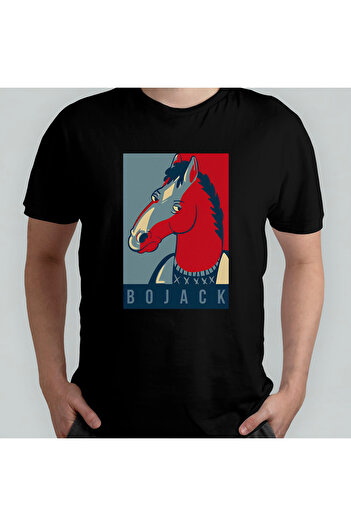 Pixxa Bojack Horseman Unisex 100% Cotton Crew Neck T-Shirt Model 4