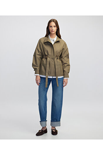 İpekyol Double Buckle Short Top Coat