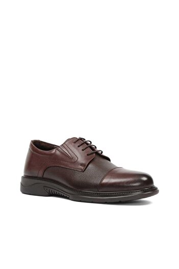 Celal Gültekin Men's Brown Lace-Up Leather Casual Shoes