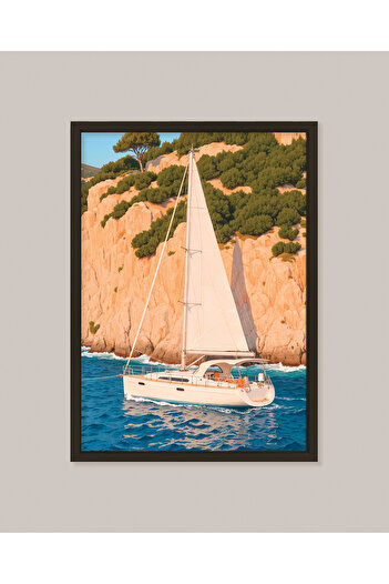 Vetro Design Poster înrămat cu un barca cu pânze