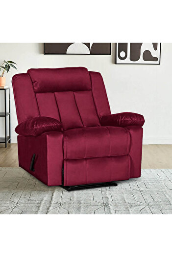 Lazy Vibes Trio Recliner Chair in Plush Velvet | Rocking and Swiveling