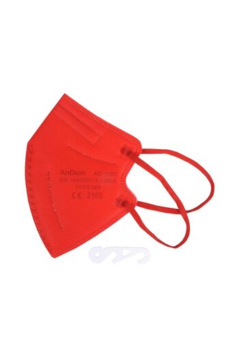 THK FFP2 Red mask, for children, 5 layers, Complies with CE 2163, individually wrapped
