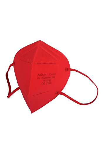THK Red FFP2 Masks Set of 5, model AD-1001, 5 layers, CE compliant