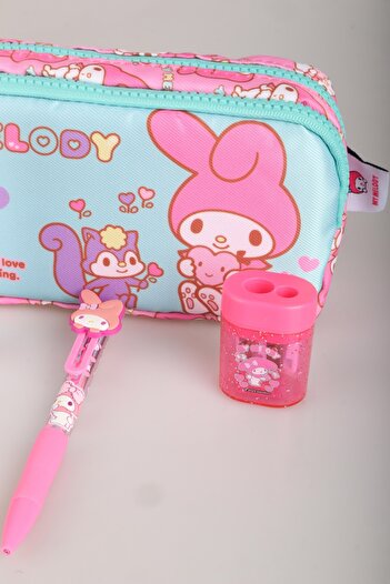 MY MELODY DEKOMUS İLE LİSANSLI MY MELODY KIRTASİYE SETİ KALEM ÇANTASI,KALEMTRAŞ,UÇLU KALEM,ROKET SİLGİ