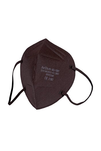 THK Brown FFP2 mask, model AD-1001, 5 layers, CE 2163 compliant, individually wrapped
