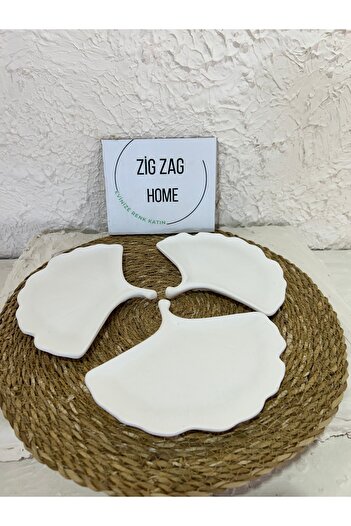 Zigzag Home Dekoratif 3 Parça Yaptak Tabak ,Tepsi , Kase ,Organizer , Çok Amaçlı ,Sunum Tepsisi