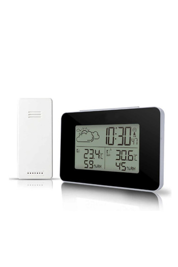 MILARIS Termometru si hidrometru digital, Statie meteo, Senzor wireless, Temperatura interioara/exterioara