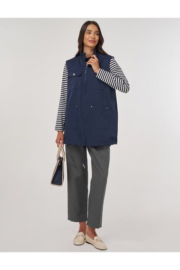 Kayra Vest-Sweat Suit Dark Navy Blue