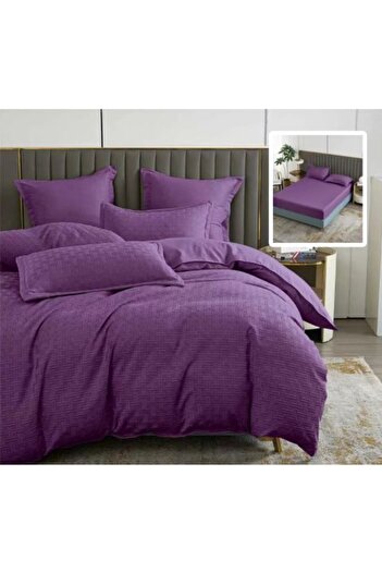 Ralex Lenjerie de pat Finet Natur UNI Stripe 6 piese husa saltea 160/180 x 200 cm, pilota 200 x 230 cm, 2