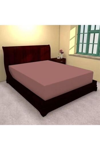 Ralex Elastic Bed Sheet Jerse Polyester for Mattress 100 x 200 cm, Powder