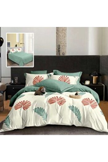 Ralex Double Bedding Set Cotton Finet 6 Pieces 220 x 240 cm, Quilt 200 x 220 cm, 2 Pillowcases 50 x 70 and