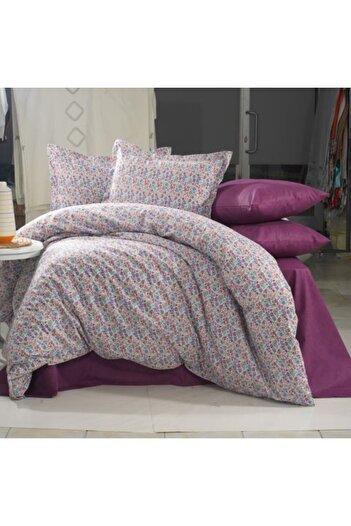 Ralex Double Bed Linen 100% Cotton Ranforce 4 Pieces Sheets 240 x 260 cm, Quilt Cover 200 x 230 cm, 2 Pill