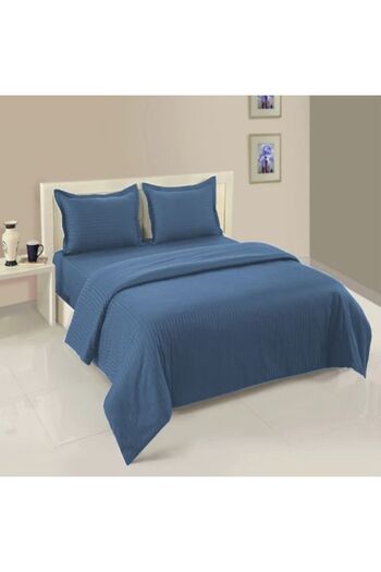 HomePuls Sheet set with elastic for mattress Damask Polycotton striped 1 cm, for mattress 140 x 200 cm, duvet