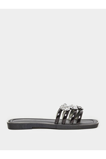 Take Two By Styli Rhinestone Flower Embellished Flat Sandals