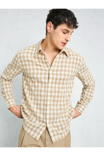 Mascln Sassafras By Styli Men Checked Long Sleeve Relaxed Fit Shirt