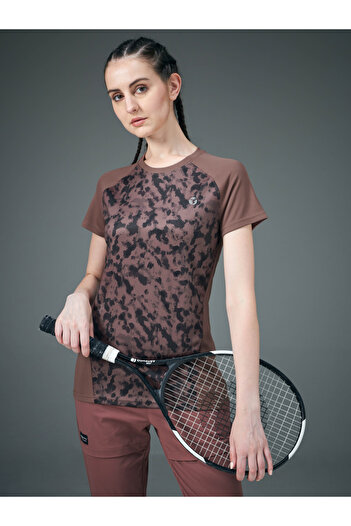 Technosport By Styli Graphic Print Raglan Sleeve Top