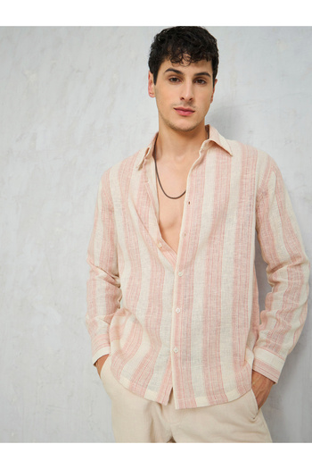 Mascln Sassafras By Styli Men Striped Long Sleeve Relaxed Fit Shirt