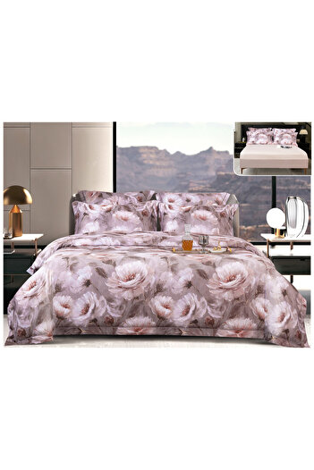 FIONNA.RO Premium Elastic Satin Bed Linen - Dream Flowers