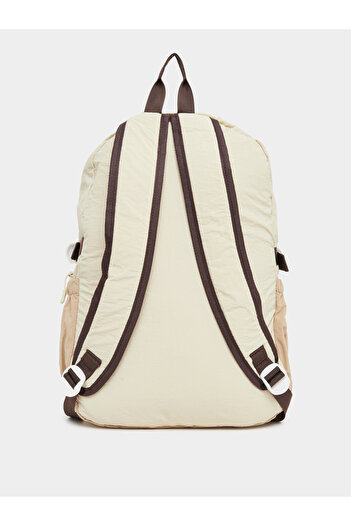 Styli Women Cream Contrast Drop Backpack