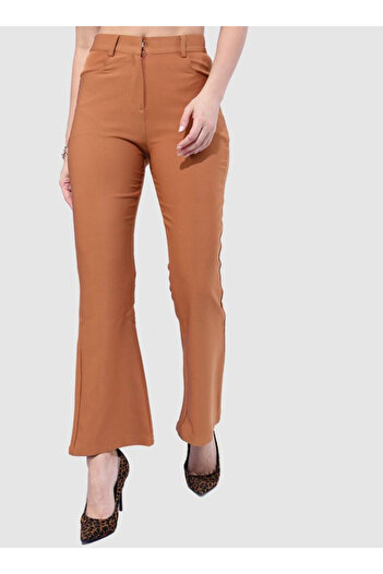 Freehand By Styli Women Tan Bootcut Fit Solid Pants