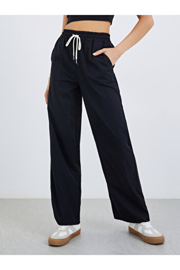 Styli Solid Drawstring Cargo Pants