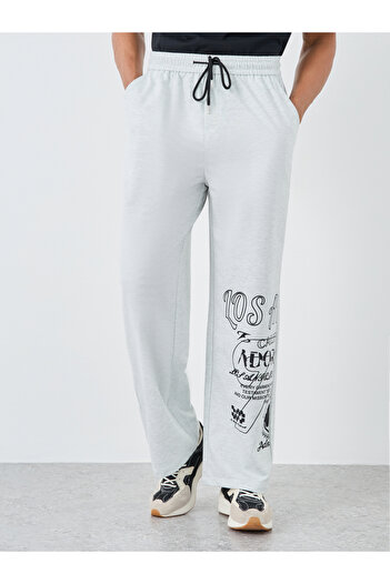 Styli Oversized Open Hem Joggers with Placement Print Detail